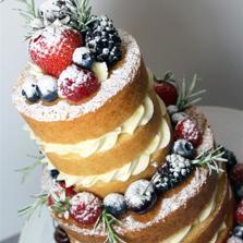 Birthday Cake - Two Tier with Berries and Rosemary